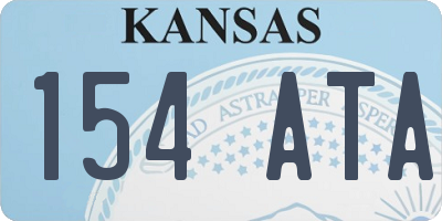 KS license plate 154ATA