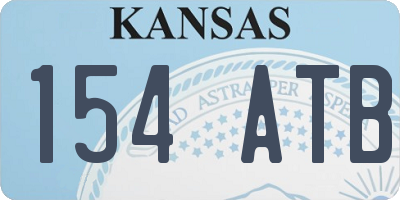 KS license plate 154ATB
