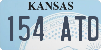 KS license plate 154ATD