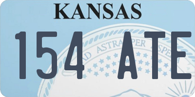 KS license plate 154ATE
