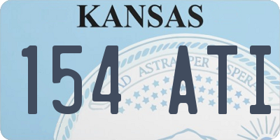 KS license plate 154ATI