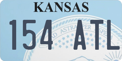 KS license plate 154ATL