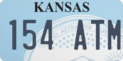 KS license plate 154ATM