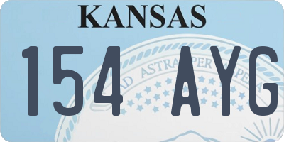 KS license plate 154AYG