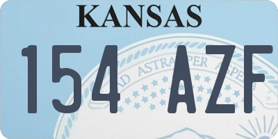 KS license plate 154AZF