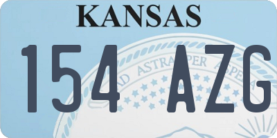 KS license plate 154AZG