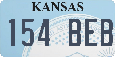 KS license plate 154BEB