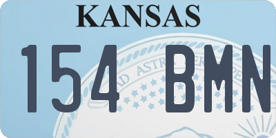 KS license plate 154BMN