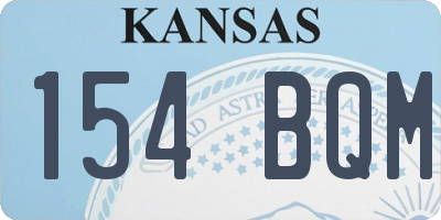 KS license plate 154BQM