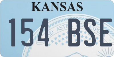 KS license plate 154BSE