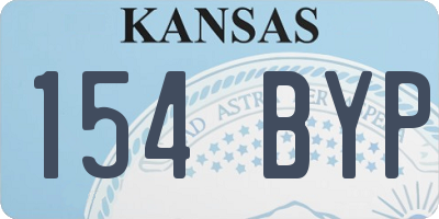 KS license plate 154BYP