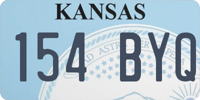 KS license plate 154BYQ