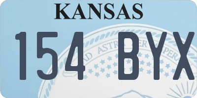 KS license plate 154BYX