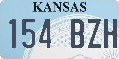 KS license plate 154BZH