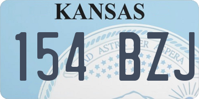 KS license plate 154BZJ