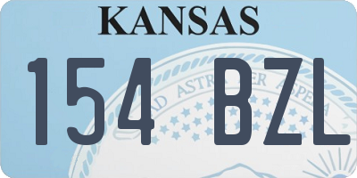 KS license plate 154BZL