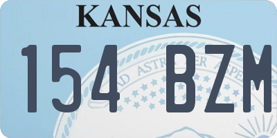 KS license plate 154BZM