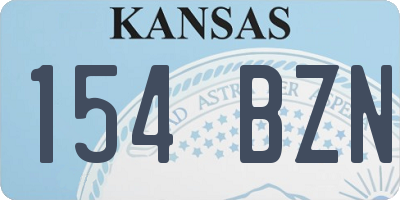 KS license plate 154BZN