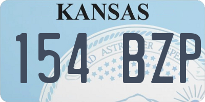 KS license plate 154BZP
