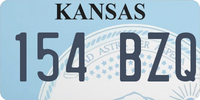 KS license plate 154BZQ