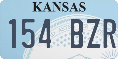 KS license plate 154BZR