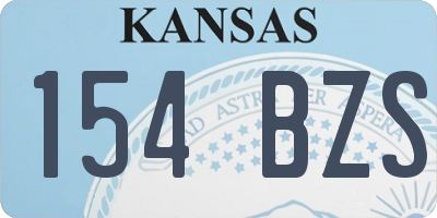 KS license plate 154BZS