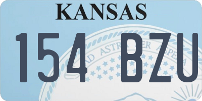 KS license plate 154BZU