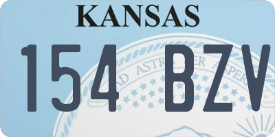 KS license plate 154BZV
