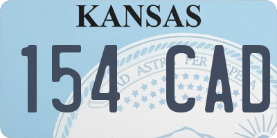 KS license plate 154CAD