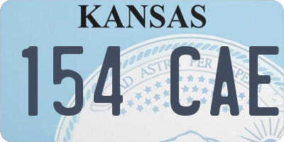 KS license plate 154CAE