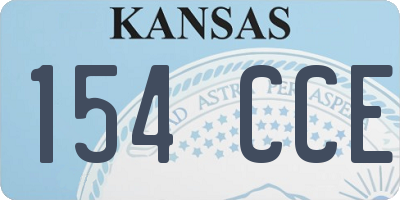 KS license plate 154CCE