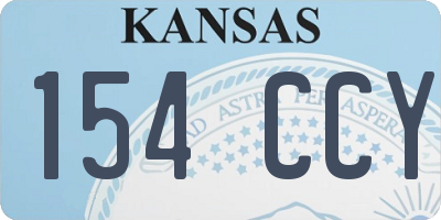 KS license plate 154CCY
