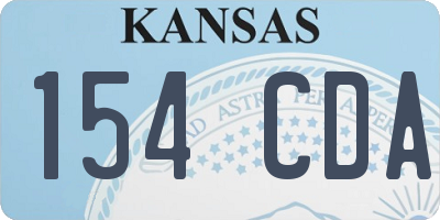 KS license plate 154CDA