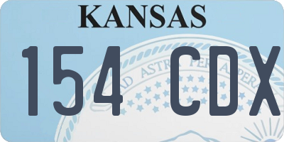 KS license plate 154CDX