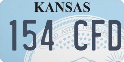 KS license plate 154CFD