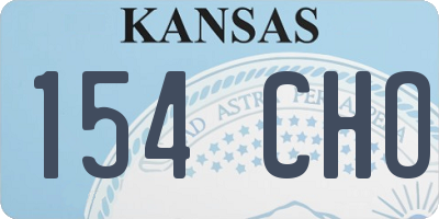 KS license plate 154CHO