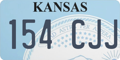KS license plate 154CJJ