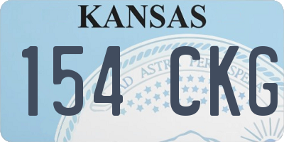 KS license plate 154CKG