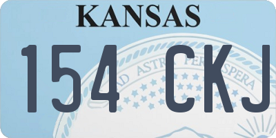 KS license plate 154CKJ