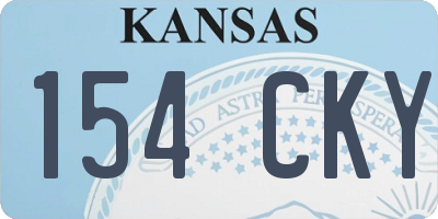 KS license plate 154CKY