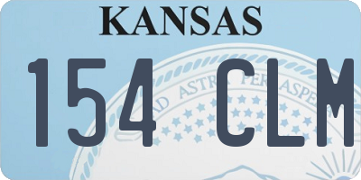 KS license plate 154CLM