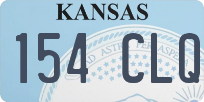 KS license plate 154CLQ
