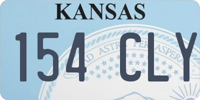 KS license plate 154CLY
