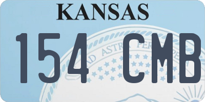 KS license plate 154CMB