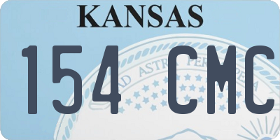 KS license plate 154CMC