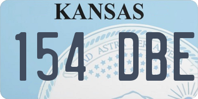 KS license plate 154DBE