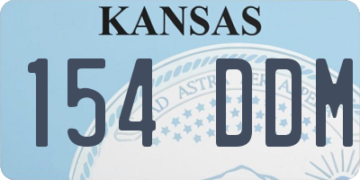 KS license plate 154DDM