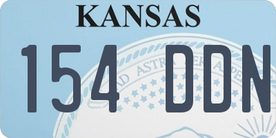 KS license plate 154DDN