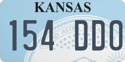 KS license plate 154DDO