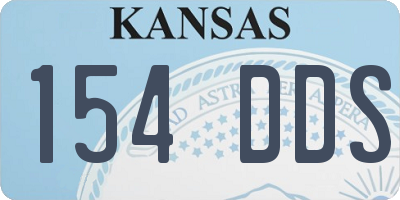KS license plate 154DDS